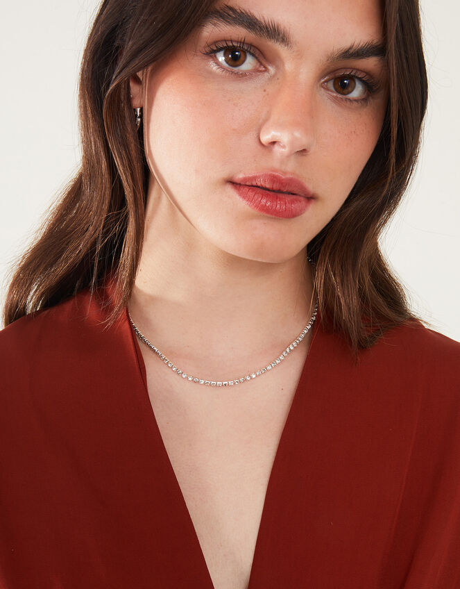 Cupchain Crystal Tennis Necklace, , large