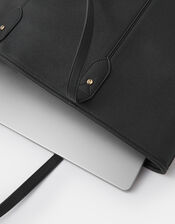 Plain Tote Bag, Black (BLACK), large