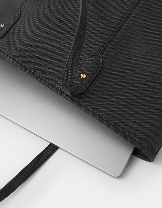 Plain Tote Bag, Black (BLACK), large
