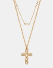 2-Pack Jewel Cross Necklaces, , large