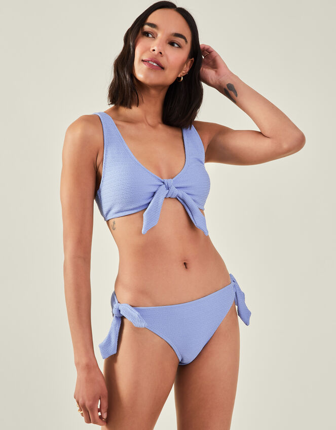 Bunny Tie Bikini Top, Blue (BLUE), large