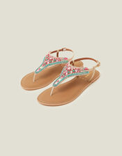 Beaded Mirror Sandals , Multi (PASTEL MULTI), large