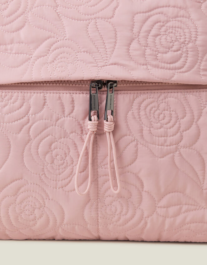 Floral Quilted Travel Bag, Pink (BLUSH), large