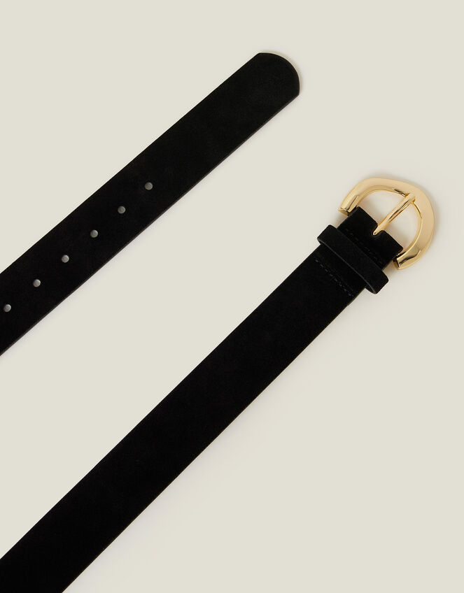 Suede Belt, Black (BLACK), large