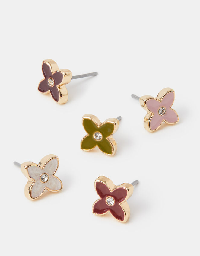 5-Pack Clover Stud Earrings, , large