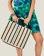 Stripe Handheld Bag, , large