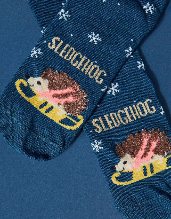 Festive Hedgehog Socks, , large