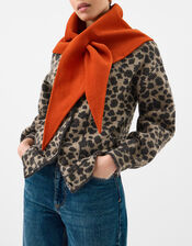 Large Knitted Triangle Scarf, , large