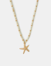 Starfish Pendant Bead Necklace, , large