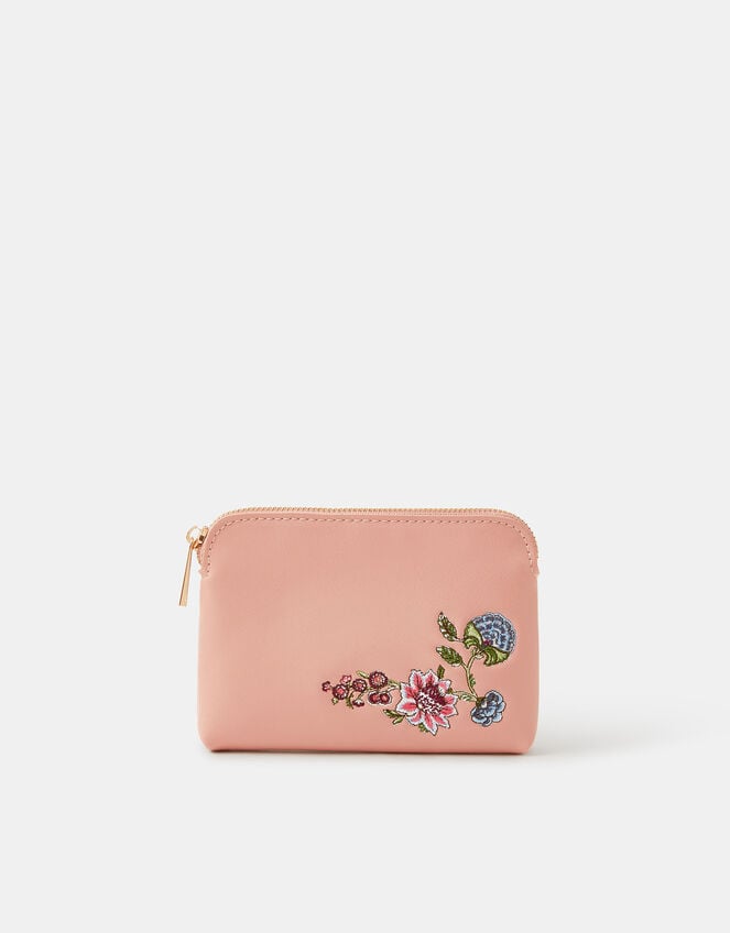 Floral Embroidered Coin Purse, , large