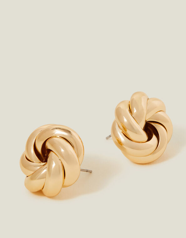 Twist Knot Stud Earrings, , large