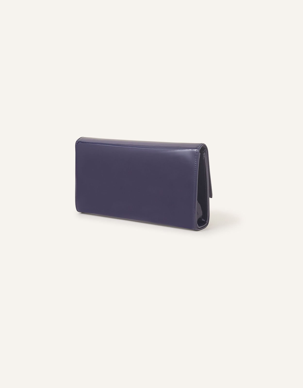 Navy blue patent clutch bag sales