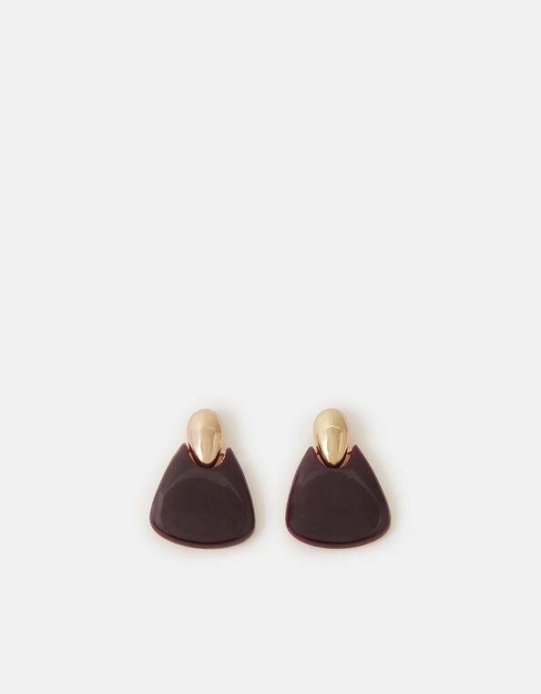 Chunky Resin Doorknocker Earrings, , large