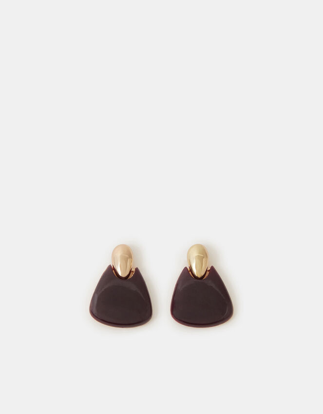 Chunky Resin Doorknocker Earrings, , large