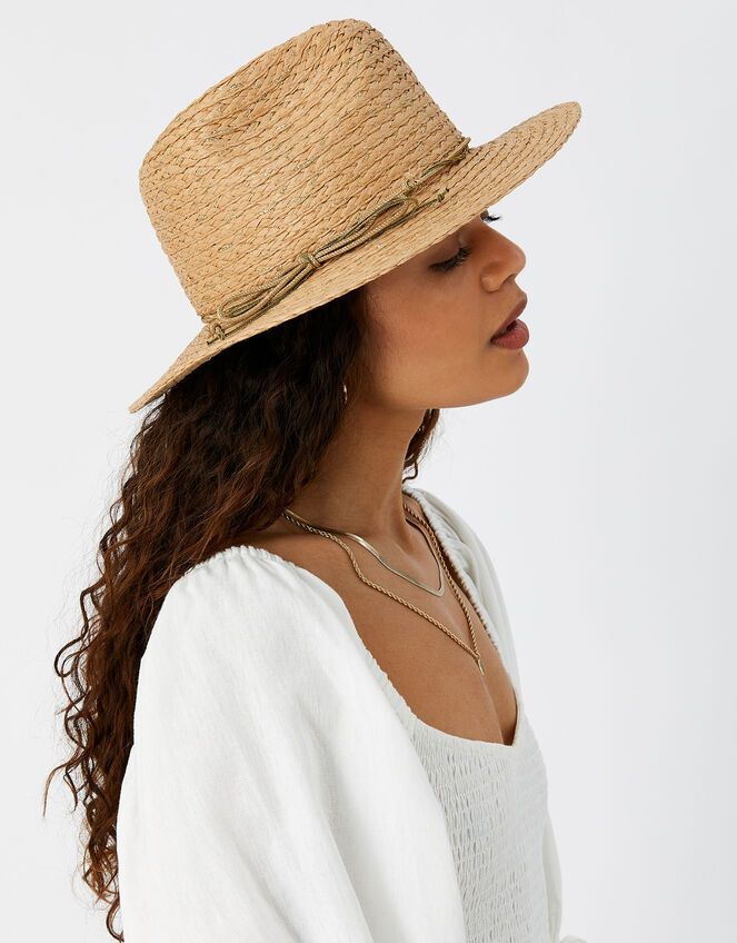 Selina Sparkle Trilby Hat, Natural (NATURAL), large