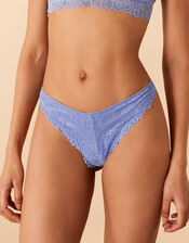 Lace Brazilian Briefs, Blue (BLUE), large