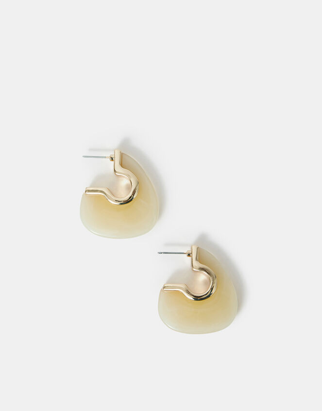 Chunky Resin Hoop Earrings, , large