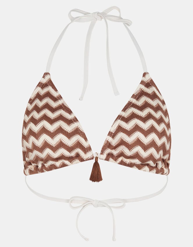 Crochet Tassel Bikini Top, Natural (NATURAL), large