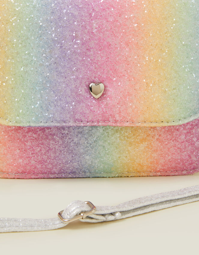 Girls Ombre Rainbow Cross-Body Bag, , large