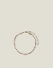 Sterling Silver-Plated Twist Chain Bracelet, , large
