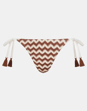 Neutral Crochet Tie Side Bikini Bottoms, Natural (NATURAL), large