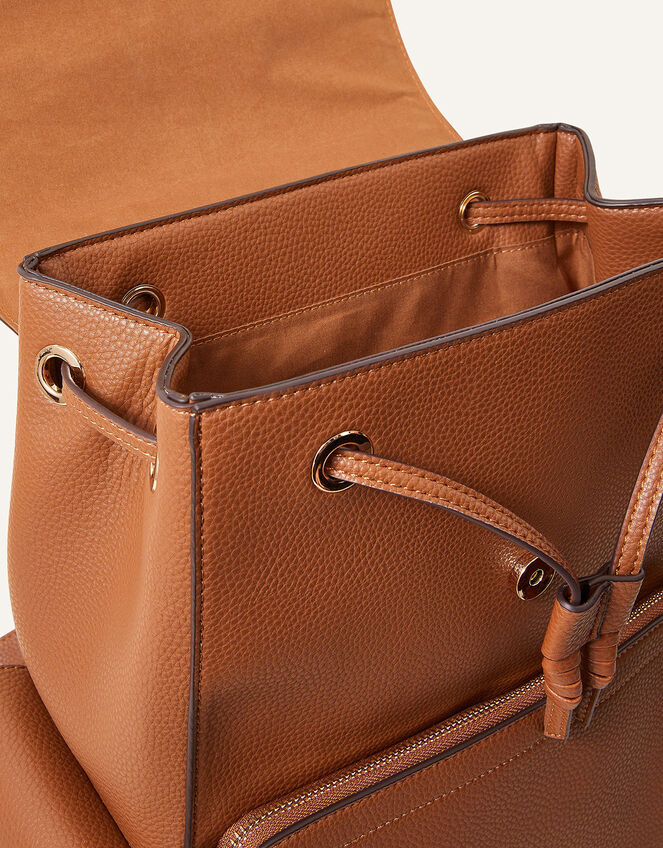 Multi Pocket Laptop Backpack, Tan (TAN), large