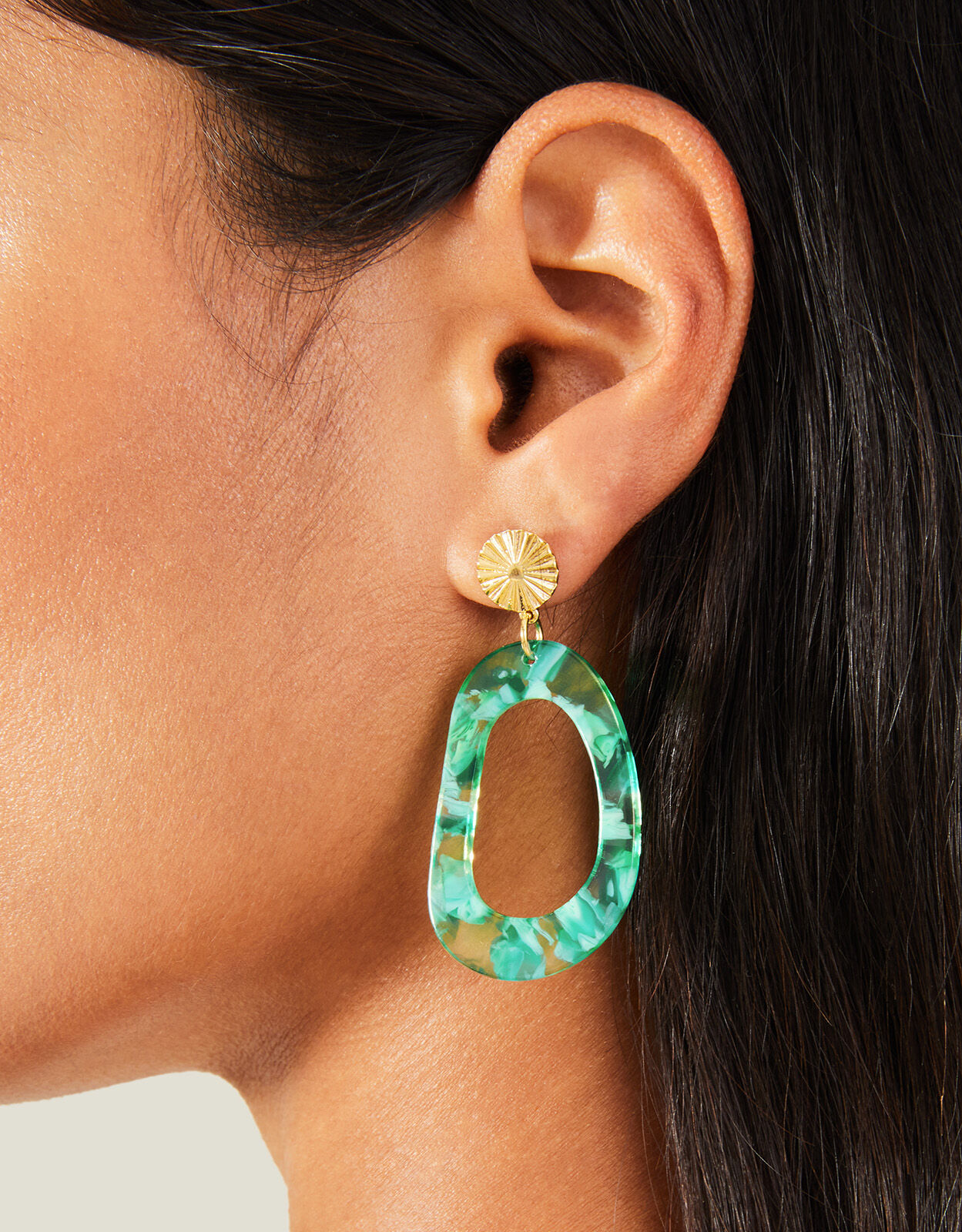 Marble sales resin earrings