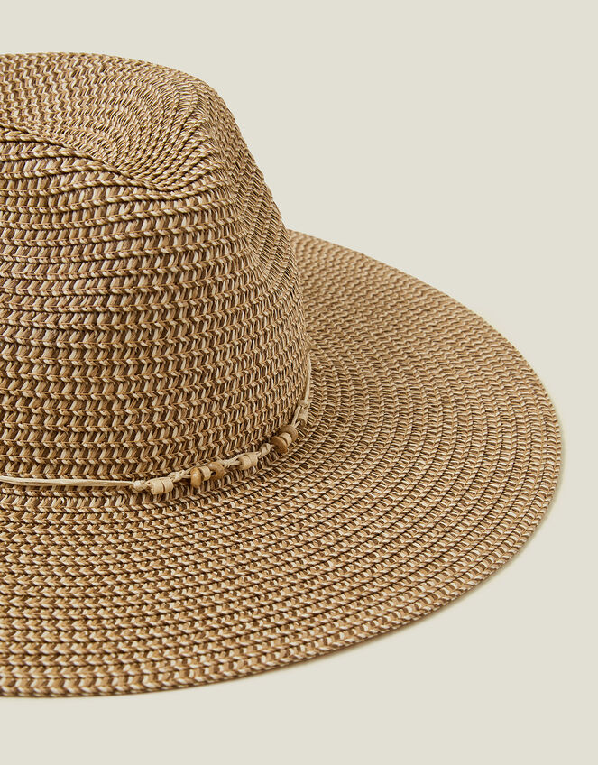 Beaded Trim Fedora, , large