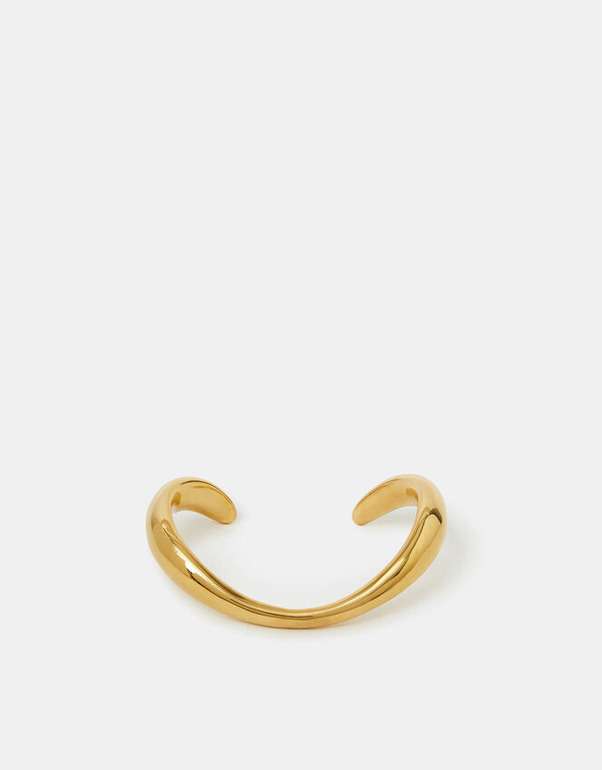 14ct Gold-Plated Irregular Cuff Bracelet, , large