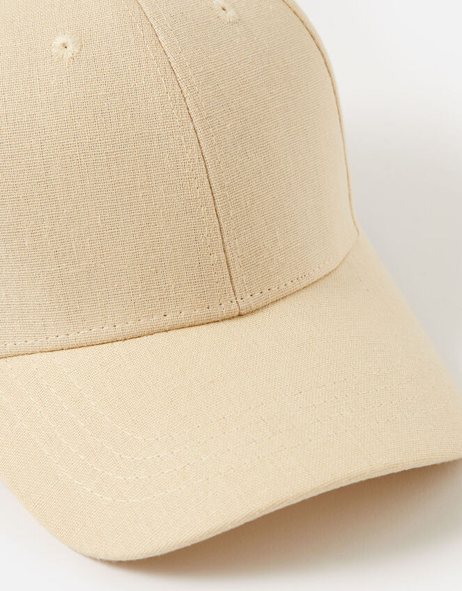 Baseball Cap in Linen Blend, , large