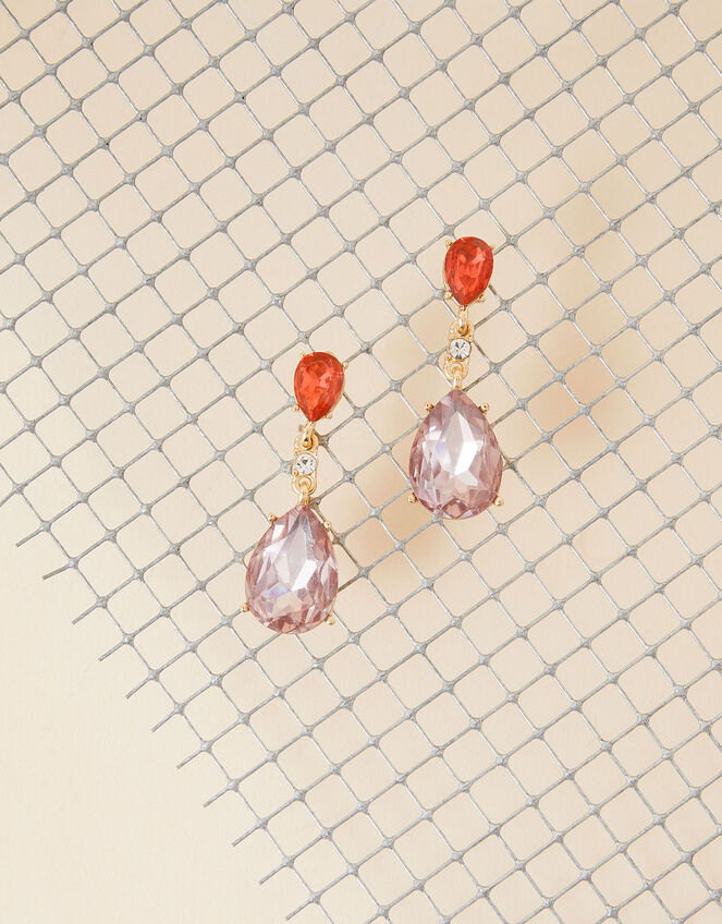 Teardrop Large Gem Drop Earrings, , large