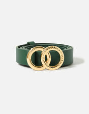 Skinny Double Hoop Belt, Green (GREEN), large