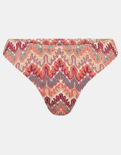 Crochet Tassel Charm Triangle Bikini Top, Red (RED), large