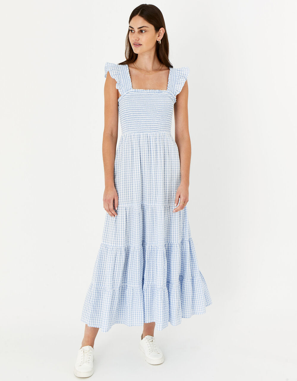 Chelsea Maxi Dress - Blue Gingham