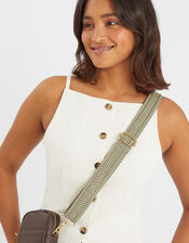 Small Chevron Webbing Bag Strap, , large