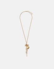 Ocean Charm Pendant Necklace Gold, , large