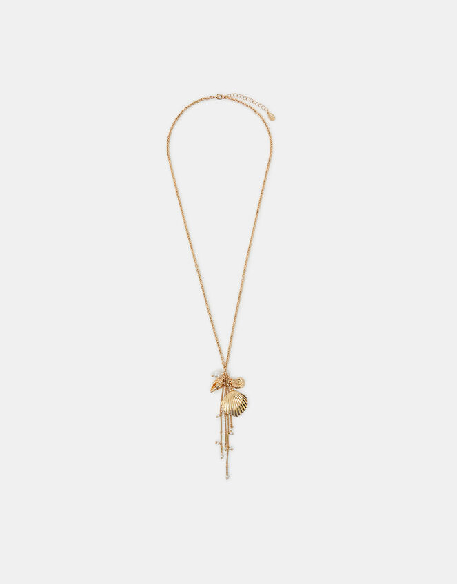 Ocean Charm Pendant Necklace Gold, , large