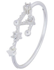 Sterling Silver Constellation Ring - Libra, White (ST CRYSTAL), large