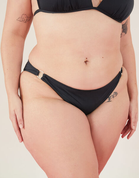 Ring Detail Bikini Bottoms, Black (BLACK), large