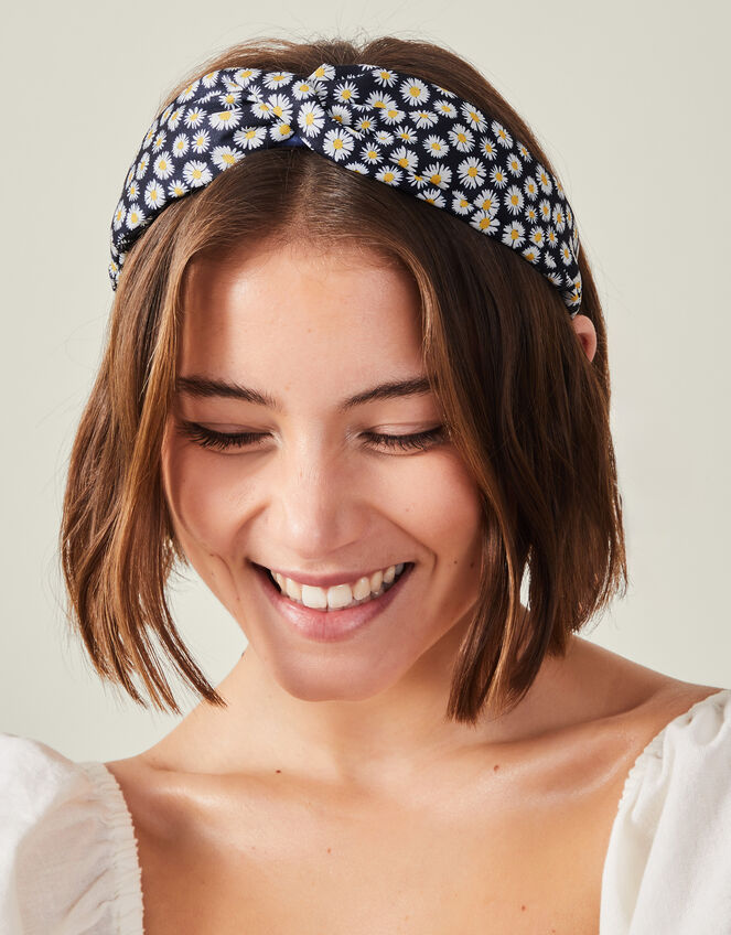 Daisy Print Twist Headband, , large