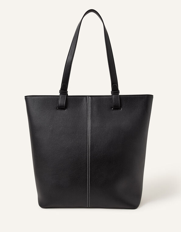 Contrast Stitch Laptop Tote Bag, , large