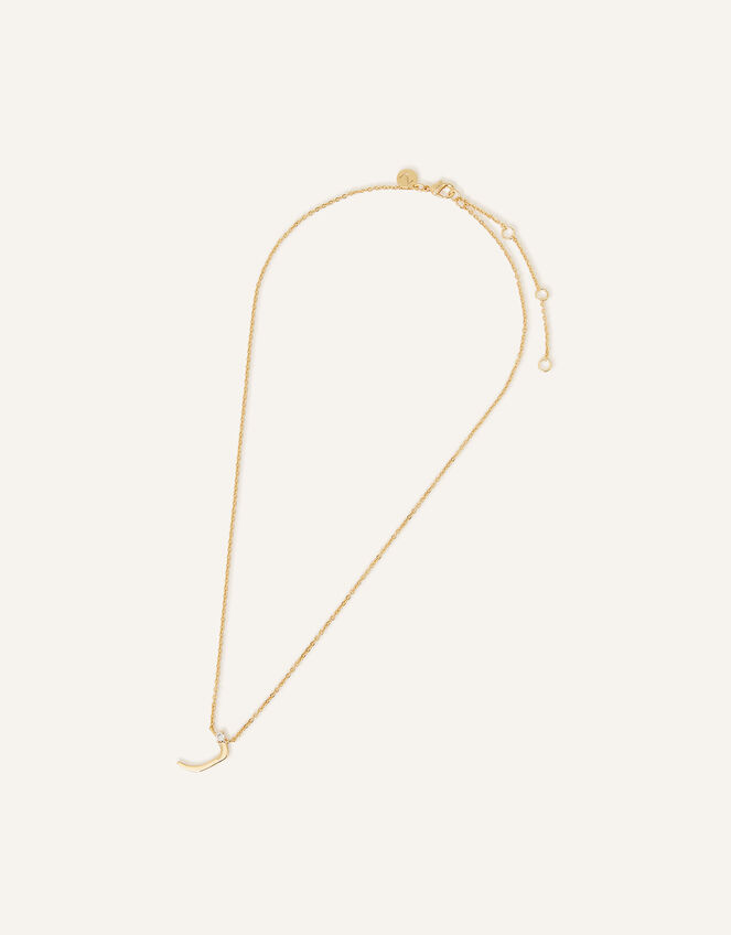14ct Gold-Plated Arabic Initial Pendant Necklace - Z (Zaa), , large