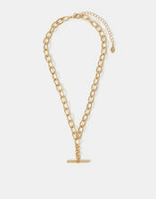 T-Bar Link Chain Necklace, Gold (GOLD), large