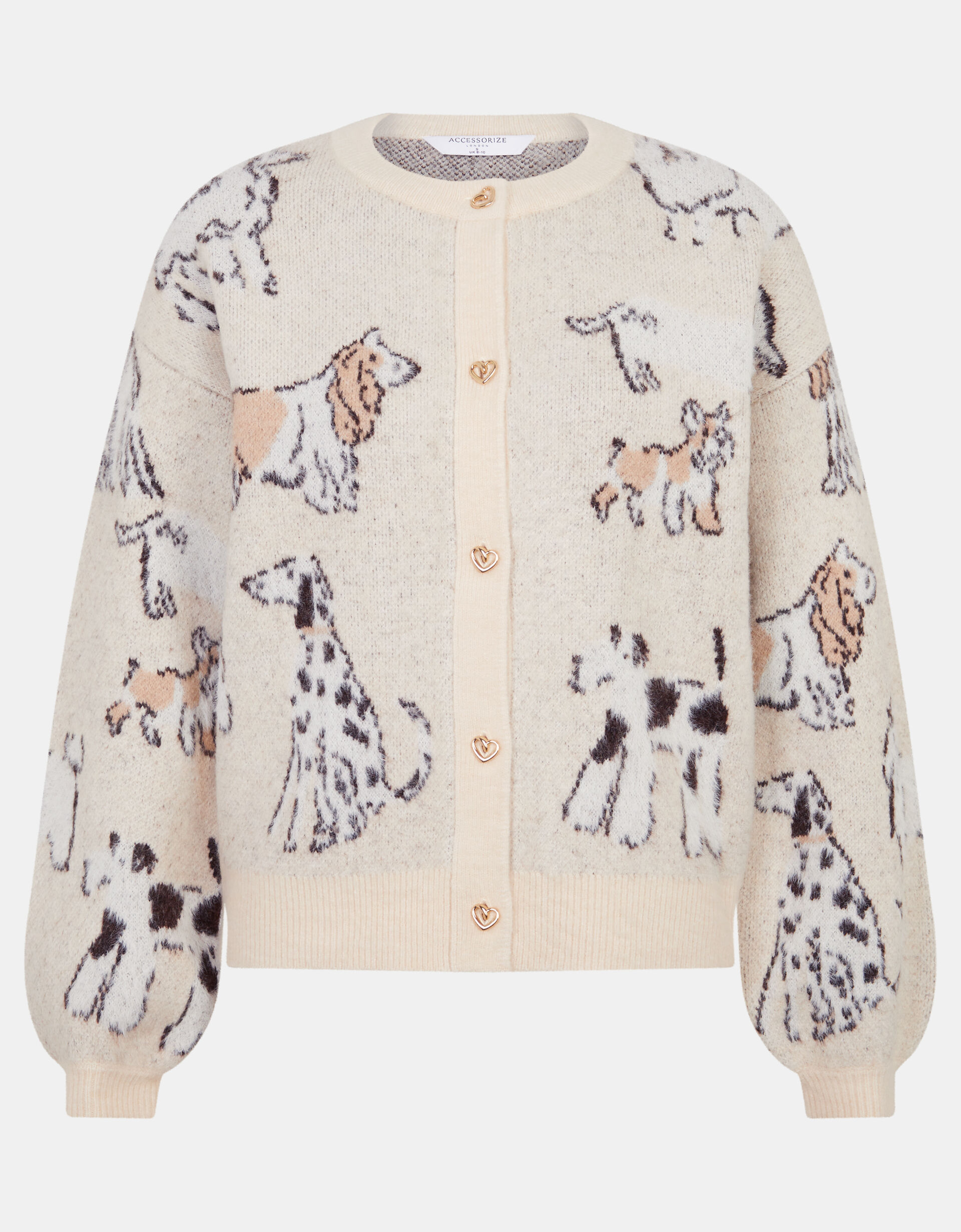 Accessorize x Good Manners Dog Print Cardigan​ Multi | Jumpers