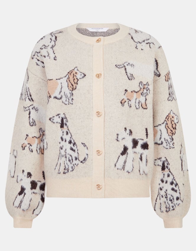 Accessorize x Good Manners Dog Print Cardigan​, Multi (MULTI), large