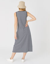 Stripe Jersey Vest Dress, Blue (NAVY), large