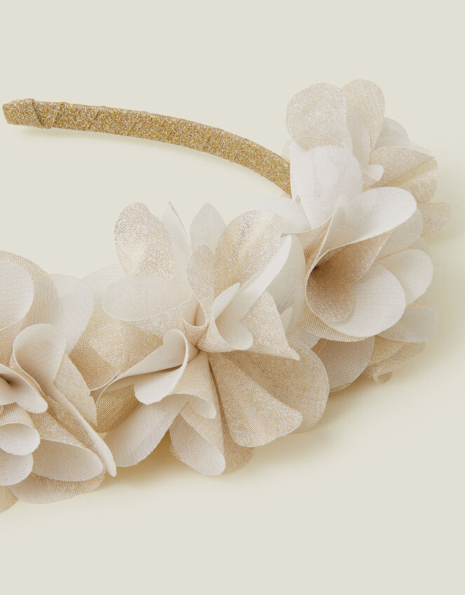 Girls Flower Crown Headband, , large