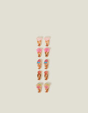 5-Pack Girls Ice Cream Clip-On Earrings, , large