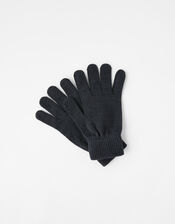 Copper Antibacterial Touchscreen Gloves, Grey (CHARCOAL), large