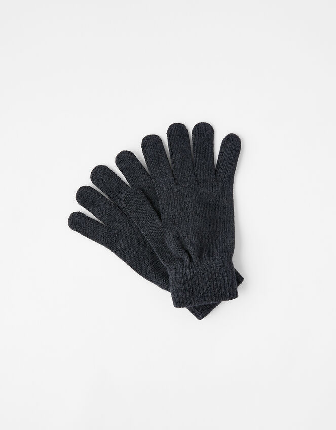 Copper Antibacterial Touchscreen Gloves, Grey (CHARCOAL), large